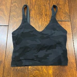 Lululemon grey and black camo align top size 4